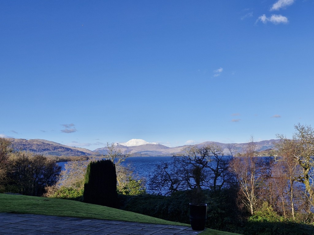 The shoreline and grounds at Lomond Castle